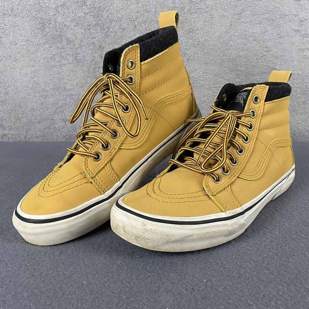 Vans Sk8-Hi MTE Shoes Mens Size 6 Wheat Yellow High Top Skateboard Winter Boots